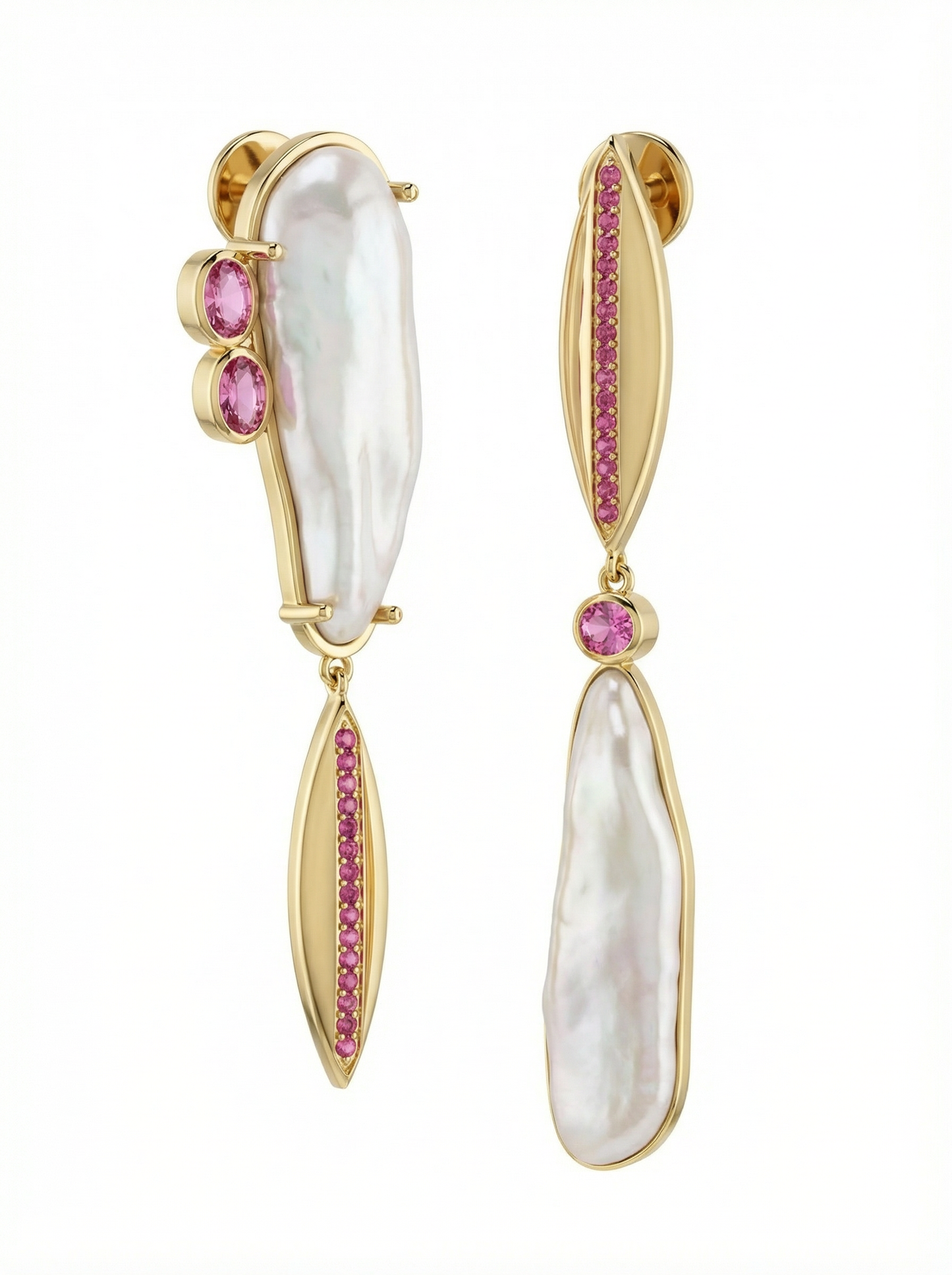 Twin Drop Minimalist Dangle Earring