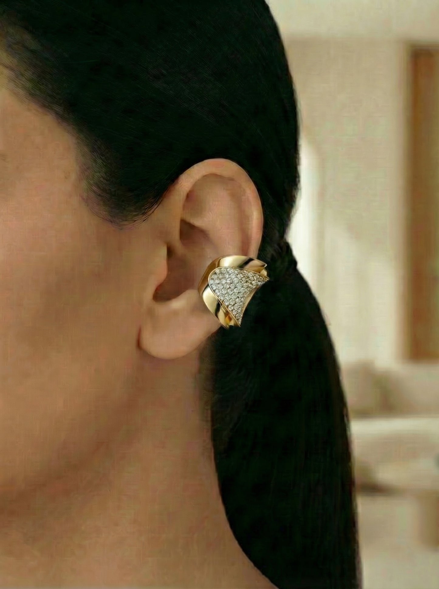 Celeste Arc Statement Studded Earcuff