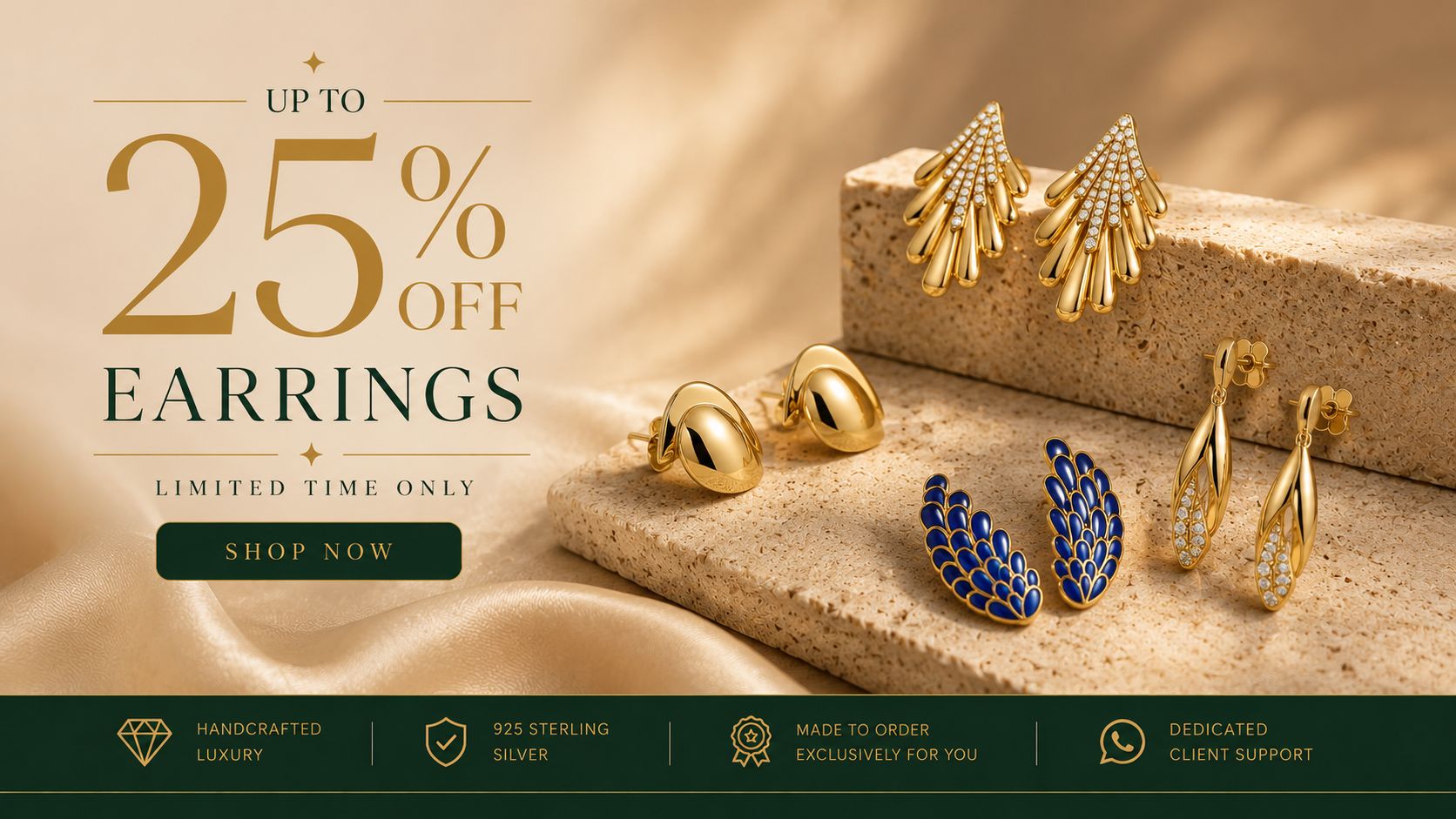 upto 25% off earings limited time offer