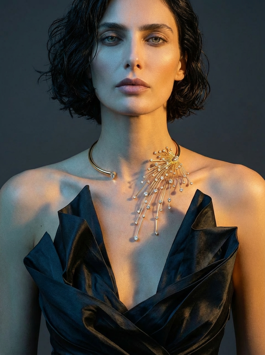 Spirelle Sculptural Radial Necklace