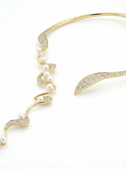Vortelle Luxury Studded Statement Necklace