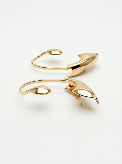Earbuds - Metallic Earcuff Wrap-around Earring