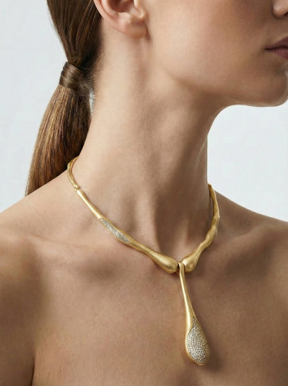 Pendora Statement Organic-shaped Necklace