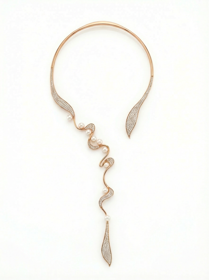 Vortelle Luxury Studded Statement Necklace