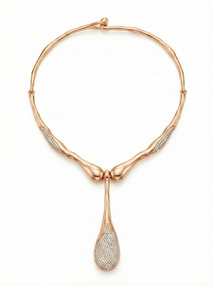 Pendora Statement Organic-shaped Necklace
