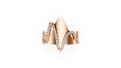 Loop de Wave Studded Diamond Ring