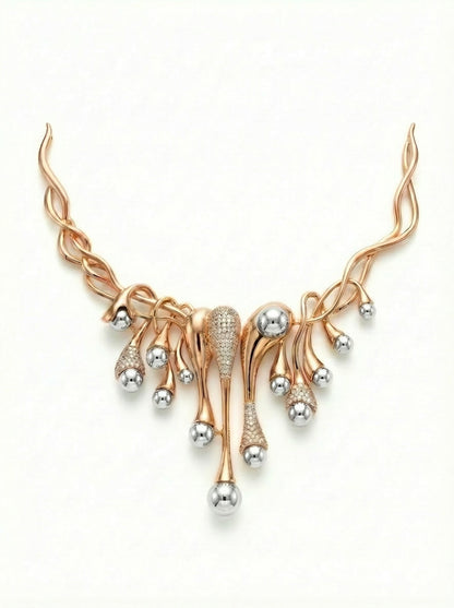 Pearique Luxury Dual-tone Necklace