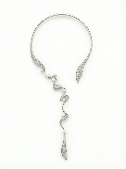 Vortelle Luxury Studded Statement Necklace