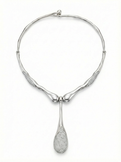 Pendora Statement Organic-shaped Necklace