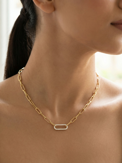 Linksy Diamond studded Chain Necklace