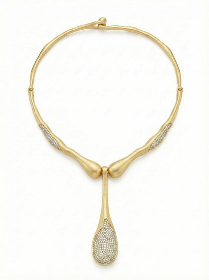 Pendora Statement Organic-shaped Necklace