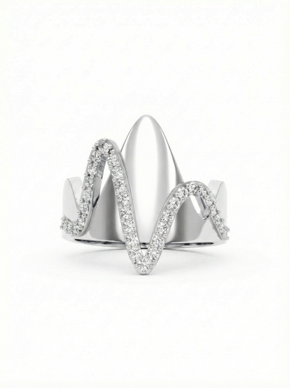 Loop de Wave Studded Diamond Ring