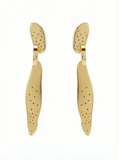 Lustre Tail Long Drop Studded Earring